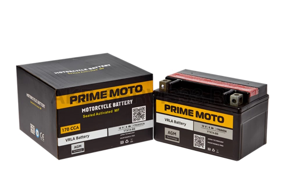 Батарея аккумуляторная PRIME PTX7A-BS 6 Ah